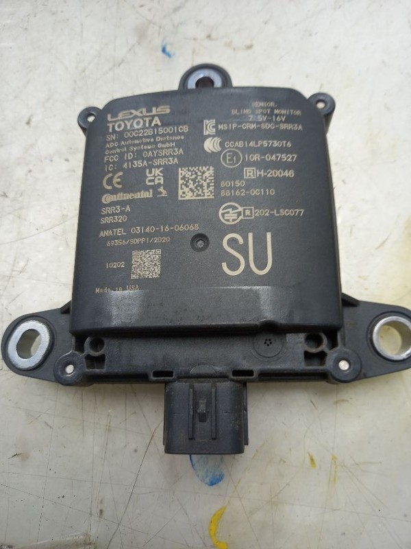 23 24 TOYOTA SEQUOIA REAR PASSENGER RIGHT BLIND SPOT MONITOR MODULE