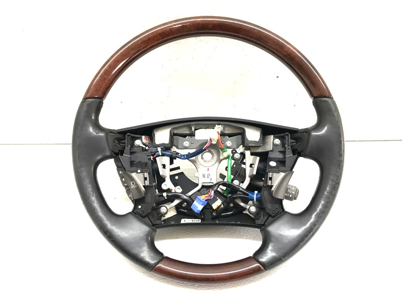 07-09 Lexus LS460 Left Driver Steering Wheel Wood Grain Leather OEM