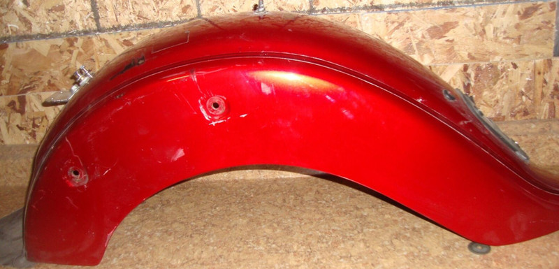 07 Yamaha XVS650 Rear Fender Vstar Mud Guard XVS 650 V-Star Red Wheel Well Back