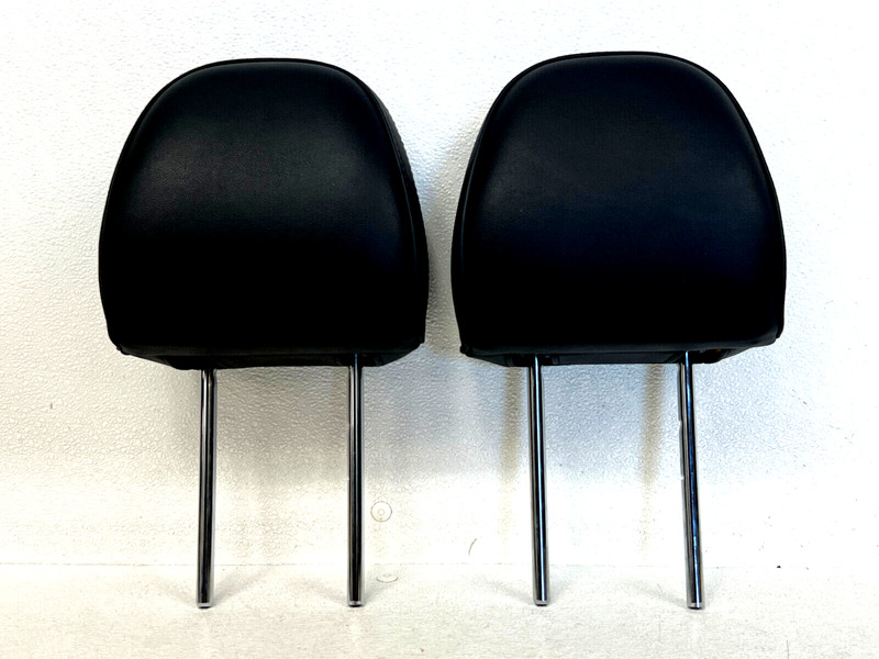 ⭐2015-2021 SUBARU WRX FRONT LEFT/RIGHT SEAT HEADREST SET BLACK LEATHER LOT2487