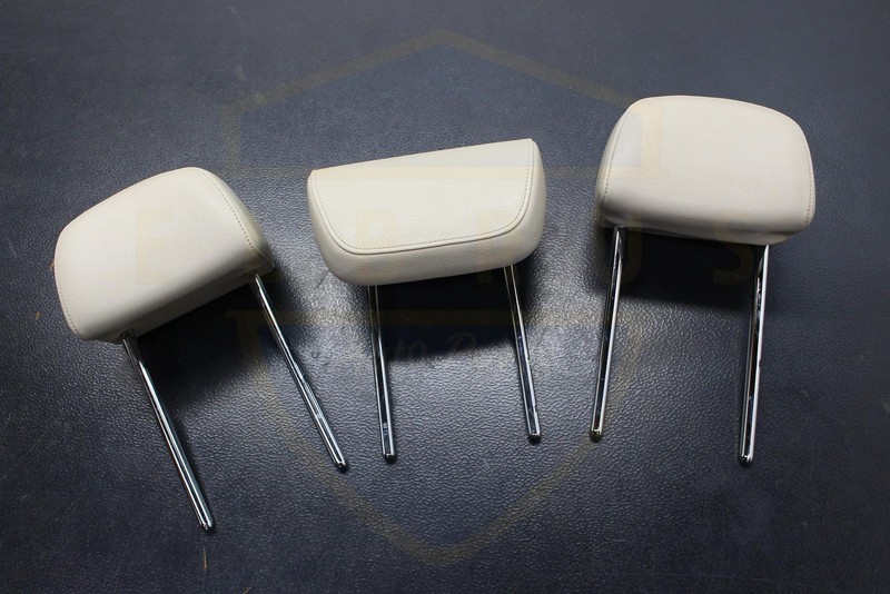 2011 2012 AUDI Q5 REAR LEATHERETTE LEATHER HEADREST SET BEIGE OEM