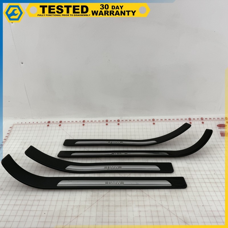 97-01 BMW E38 740iL 750iL DOOR SILL PANEL SCUFF PLATE STEP COVER TRIM SET OEM