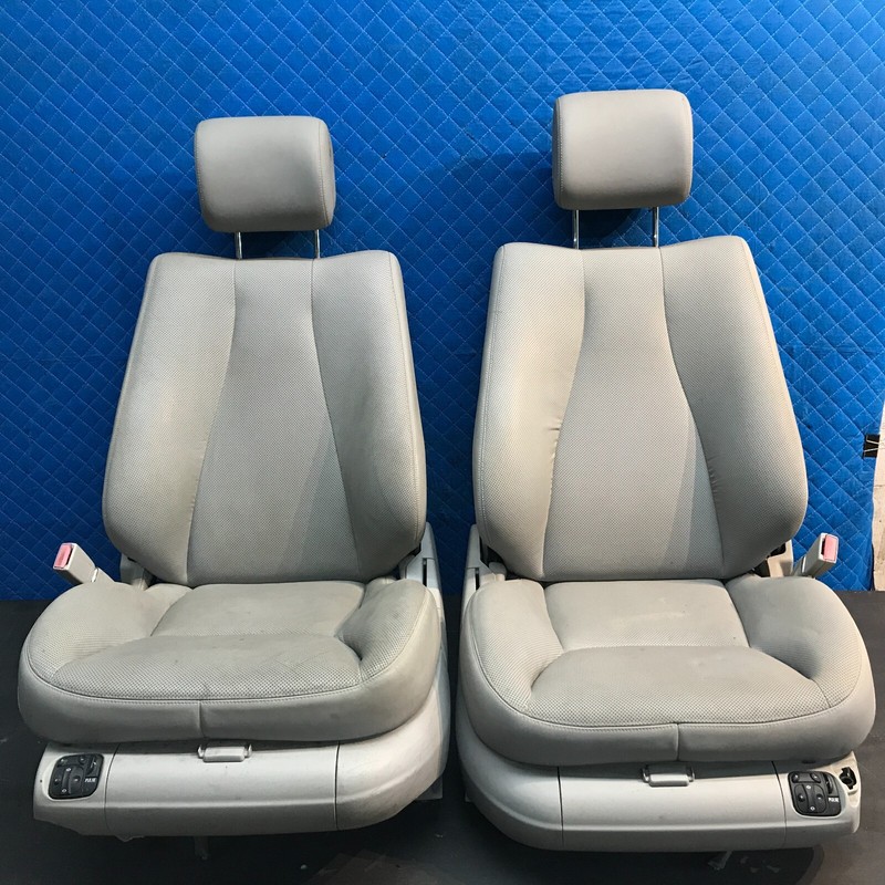 03-06 MERCEDES S-Class W220 S500 Front Left Right Gray Headrest Cushion Seat OEM