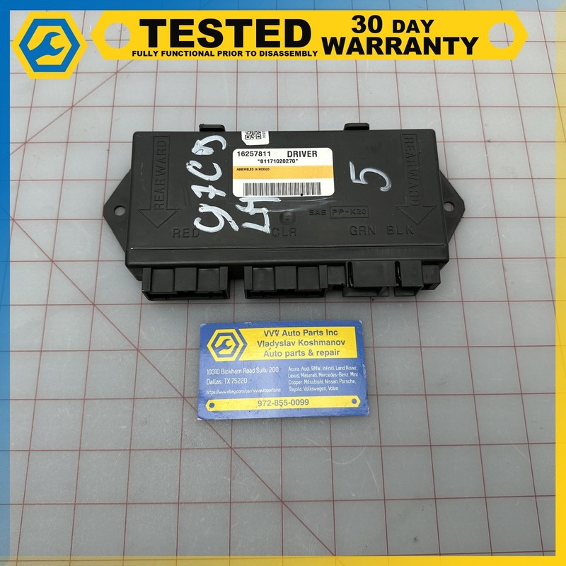 97-99 Chevy Corvette C5 FRONT LEFT DRIVER DOOR CONTROL MODULE OEM 16257811