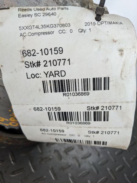 AC Compressor US Built VIN 5 1st Digit Fits 19-20 OPTIMA 1036869