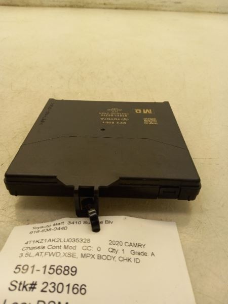 2020 TOYOTA CAMRY XSE 3.5L FWD AT MULTIPLEX NETWORK CONTROL MODULE ECM
