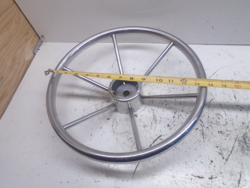 ZZ2 14" DIAM. Stainless steel STEERING WHEEL 6 SPOKES