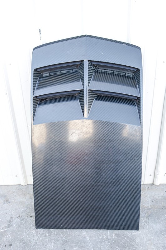 10-15 Camaro ZL1 Ashen Grey Carbon Fiber Hood Insert Scoop OEM 46000100 *USED*