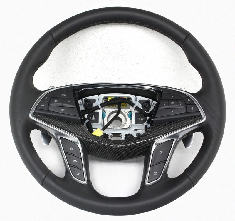 OEM Steering Wheel For Cadillac XT5 Sport Black Leather 85108334