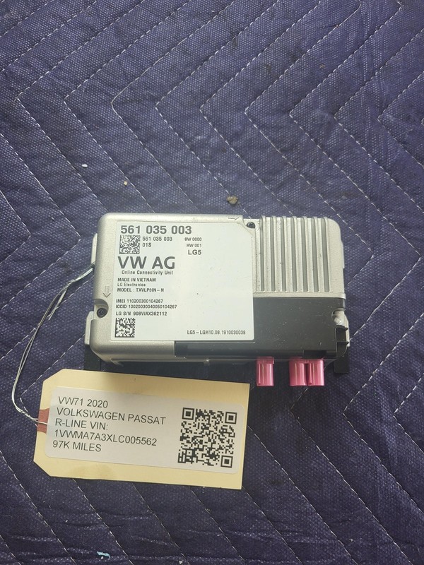 Used Oem Volkswagen Telematics Communication Control Module for 2020 Passat 2.0L
