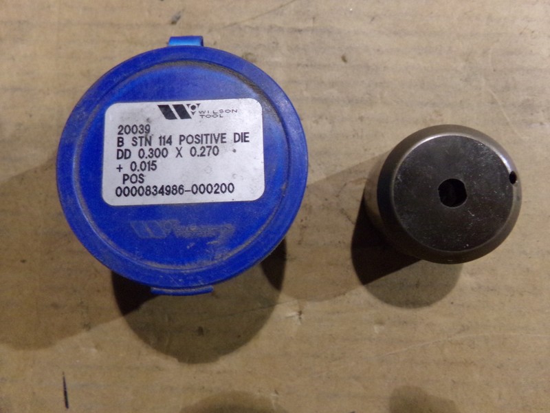 Wilson Tool 20039 B STN 114 Positive Die DD 0.300X0.270+0.015 Pos