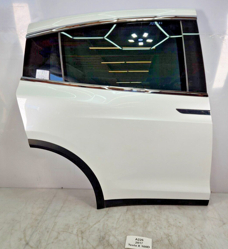 ✅ 16-20 OEM Tesla Model X Rear Right Passenger Door Shell White PPSW Complete