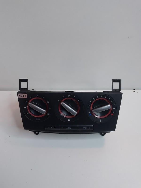 07-08 Mazda 3 Manual Heater Control Climate Temperature Switch Panel Black Trim