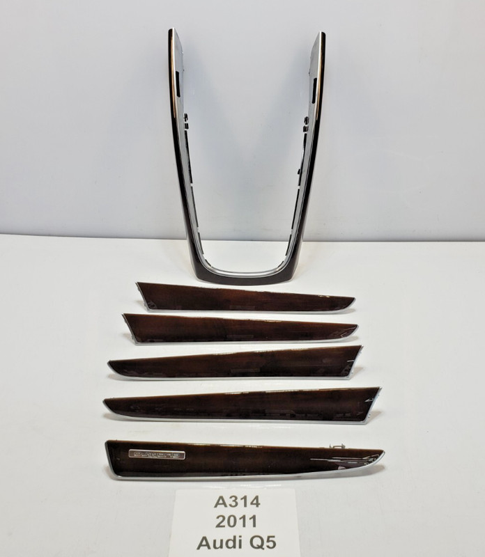 ✅ 09-12 OEM Audi Q5 Front Rear Left Right Center Console Wood Cover Trim SET