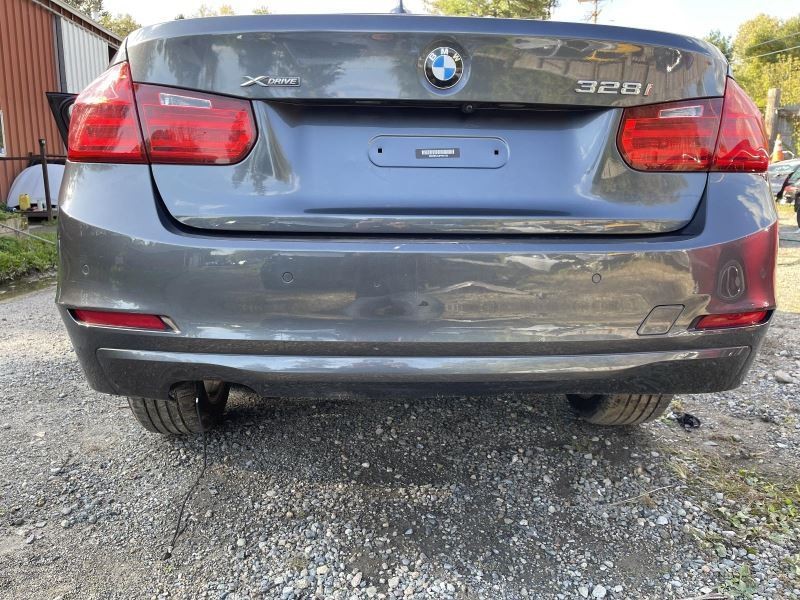 2012-2015 BMW 328i REAR BUMPER COVER GOUGES GRAY METALLIC PC:B39 99K BASE 49419