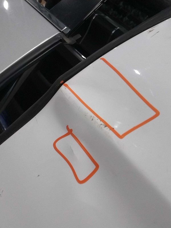2017 Ford Explorer Left Rear Door White 4274 Used with Small Dents