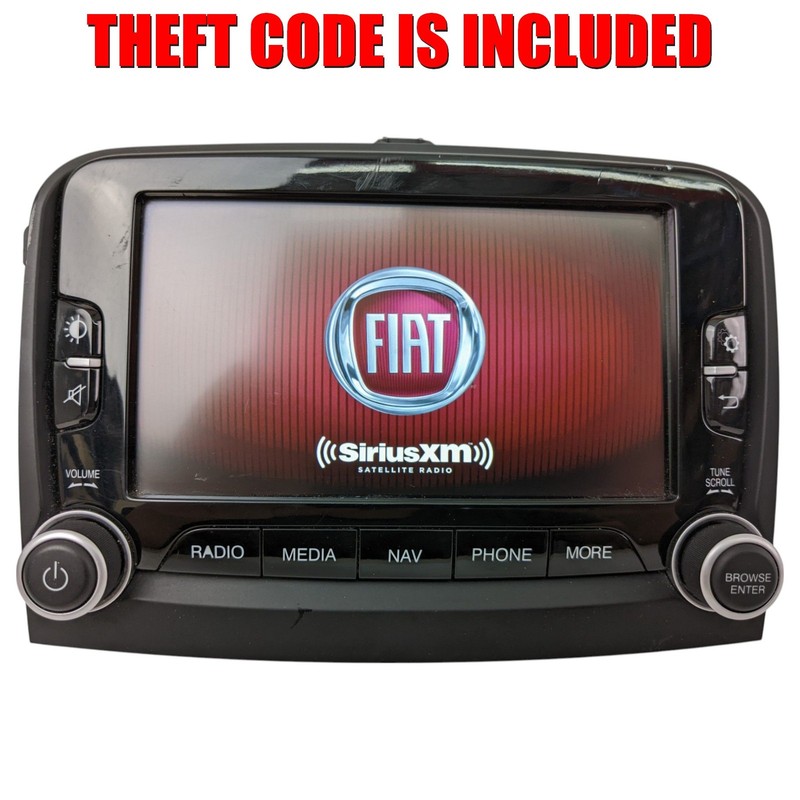 2014-2017 Fiat 500L Radio Display Screen Panel Media CD Player W/ Theft Code OEM