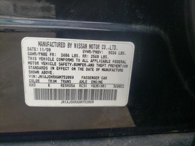 2010 INFINITI EX35 Right Sun Visor Black OEM Used 113K Miles K46089
