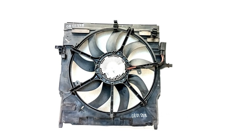 11-13 BMW X5 08-14 X6 3.0T ENGINE RADIATOR COOLING FAN SHROUD W/ MOTOR OEM 08012
