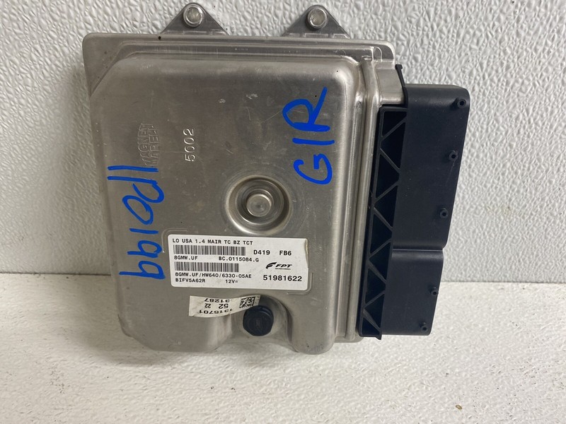 2014-2017 Fiat 500 4DR 1.4 Engine Computer Control Module Ecu Ecm Pcm 51981622