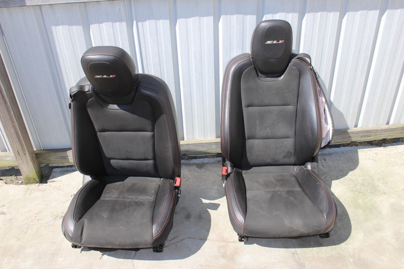 2012-2015 Chevrolet Camaro ZL1 6.2L OEM Leather Suede Front Seats