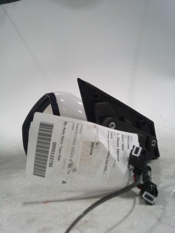 2012 Cadillac SRX Left Door Mirror Assembly White OEM Used 497712 100K Miles
