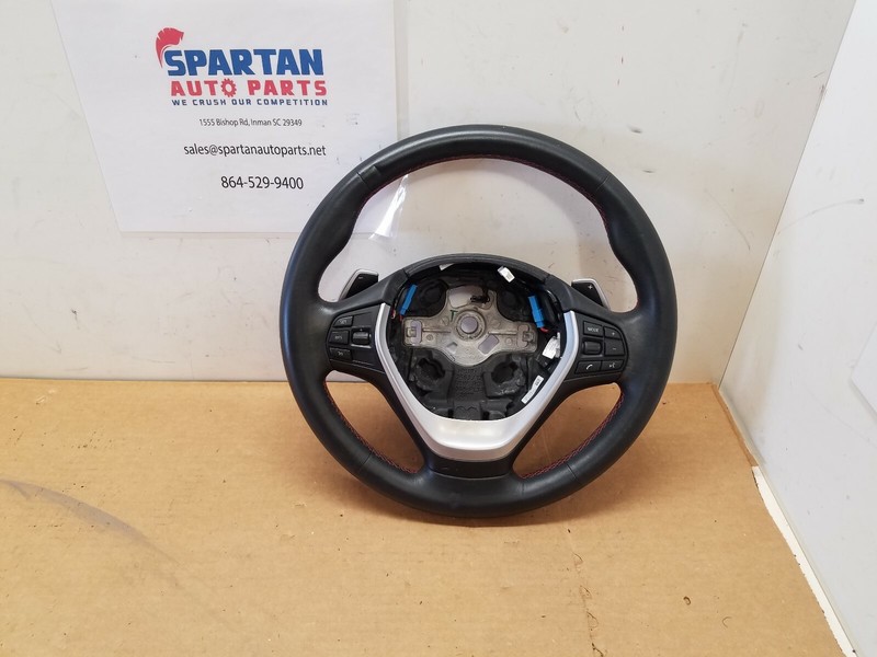 BMW 12-18 F30 F22 F32 SPORT STEERING WHEEL LEATHER WITH PADDLE SHIFTERS OEM 40MK