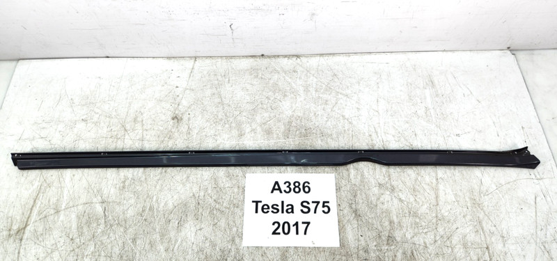 ✅ 12-20 OEM Tesla Model S Left Driver Side Rocker Panel Scuff Plate Molding Gray