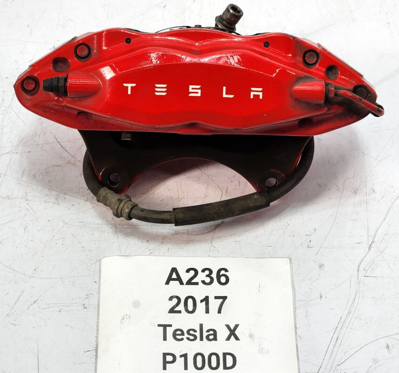 ✅ 2016-2020 OEM Tesla Model X Front Left Driver Side Brake Caliper Brembo Red