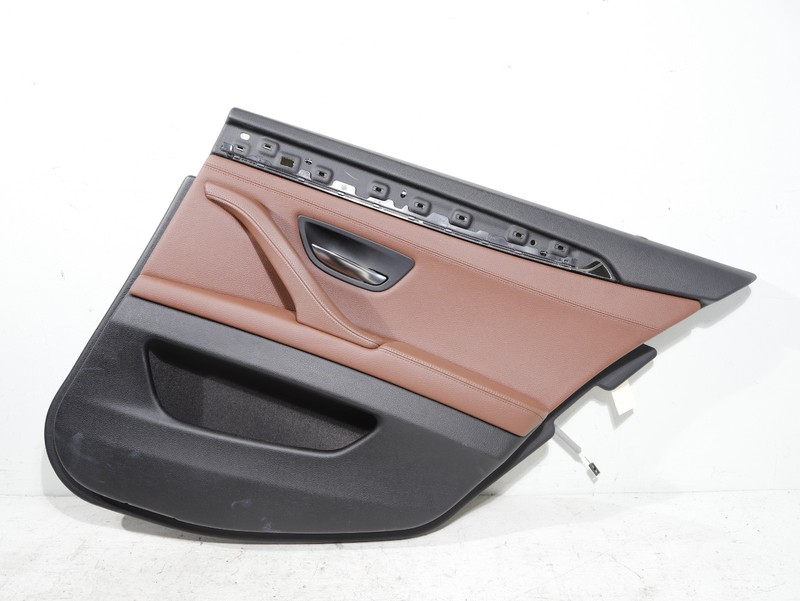 BMW 5 Series F10 Rear Right Door Panel OEM Leather Brown 6919608 2011-2016