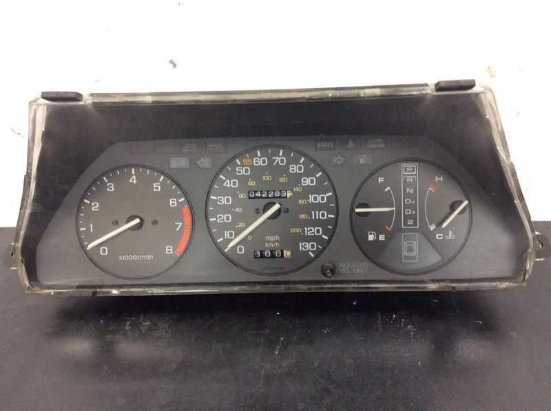 86-89 Accord 4Dr LX AT Instrument Cluster Speedo Tacho Meter Gauges 42k OEM