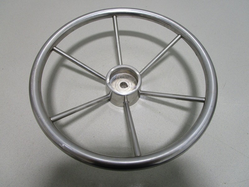 Vintage Boat Marine Stainless Steel 14.75" in Steering Wheel 6 Spokes