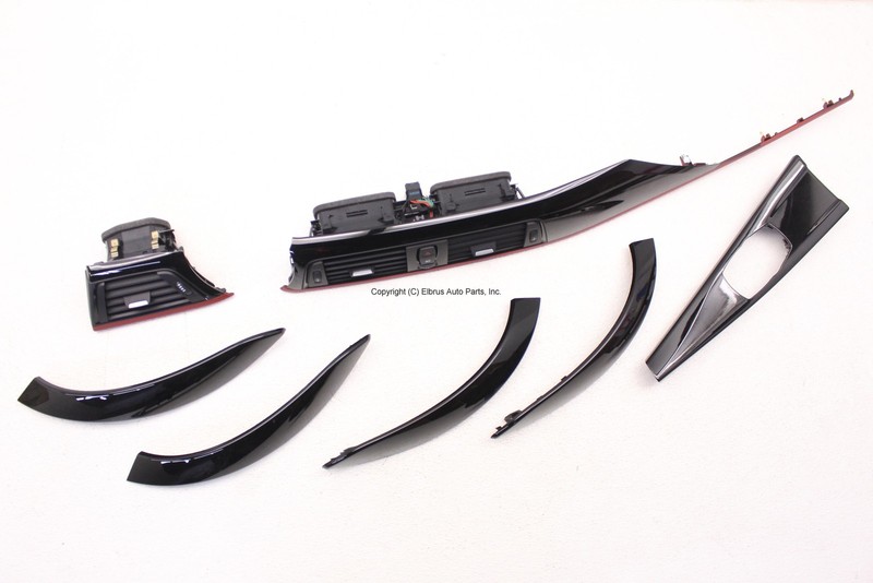 BMW 335I GT F34 14-16 INTERIOR DASH DOOR PANEL INSERT TRIM RED VENTS HIGH GLOSS