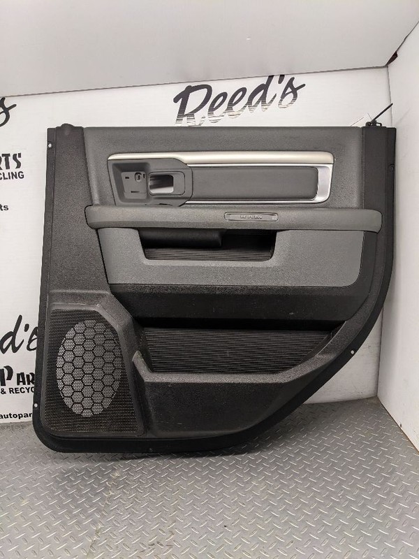 13-22 RAM Crew Black Gray Passenger Rear RR Back Interior Door Trim Pane 1164045