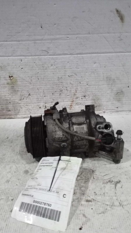 2018 Honda Accord A/C Compressor OEM 1.5L Black 70K Miles - Fast Shipping
