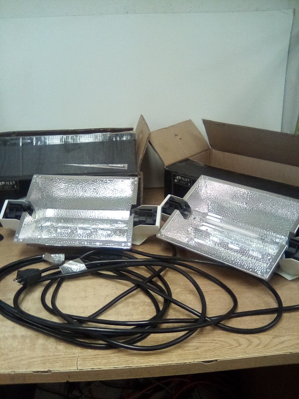 Lot Of 2 De.lite Double Ended Reflector 18" X 9.5" X 5.5" Interlux Grow Lamps...