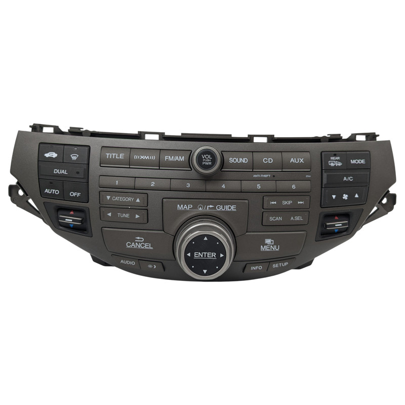 08-09 Honda Accord AM FM Radio Player Audio A/C Control 39101-TA0-A914 WITH CODE