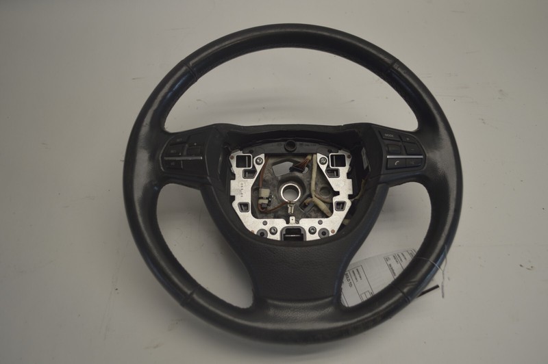 2009-2015 BMW 750LI STEERING WHEEL LEATHER BLACK W/ CONTROL SWITCH OEM