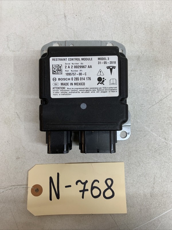⚡️18-20 Tesla 3 SRS Restraint Module *NO CRASH* 1095757-00-C 768 B60
