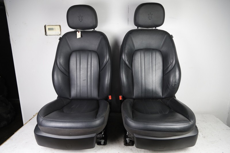 2017-2020 Maserati Ghibli Front Left & Right Complete Seat Black Leather OEM