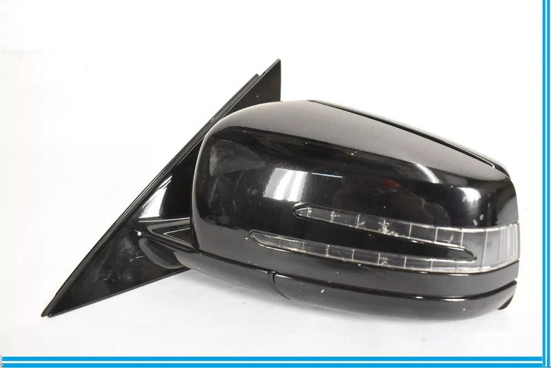 10-17 Mercedes W207 E550 Left Driver Side Rear View Door Mirror Black OEM