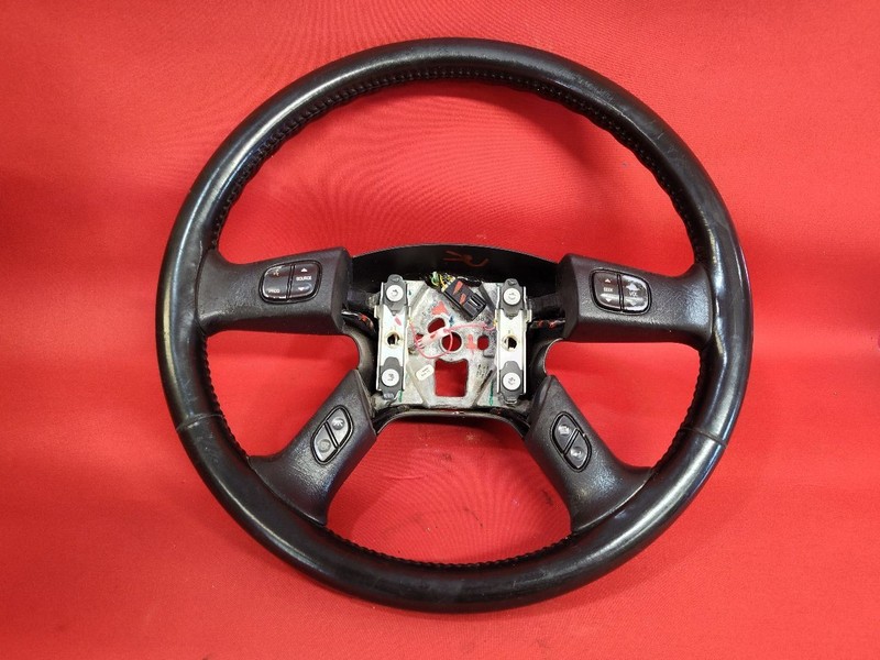 2003-2009 Chevrolet GMC Cadillac Hummer Steering Wheel Black Leather w/ Switches