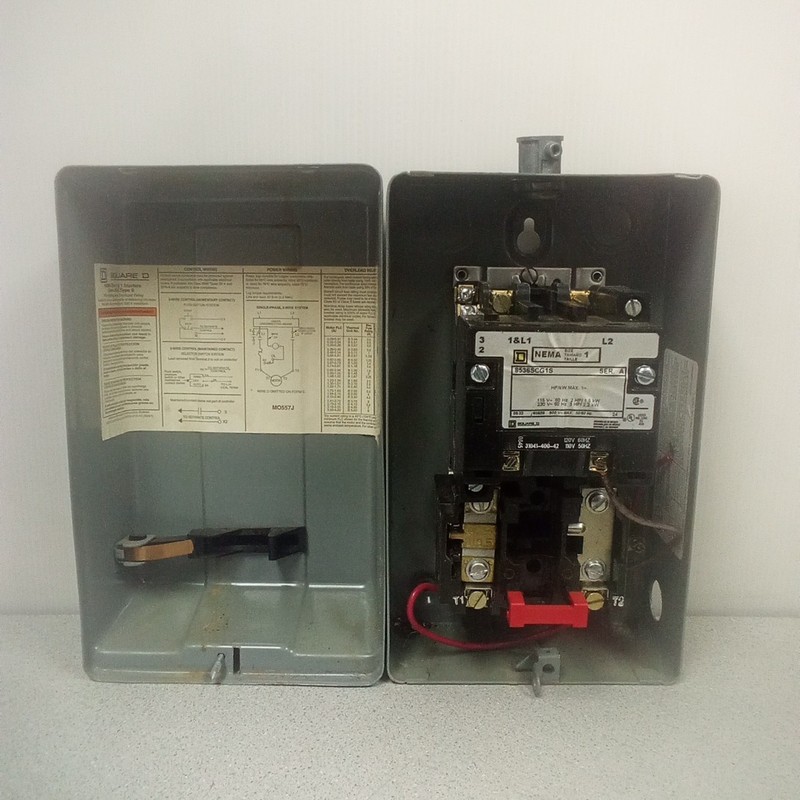 Square D 8536SCG1S Manual Motor Starter NEMA Sz 1 Ser. A.