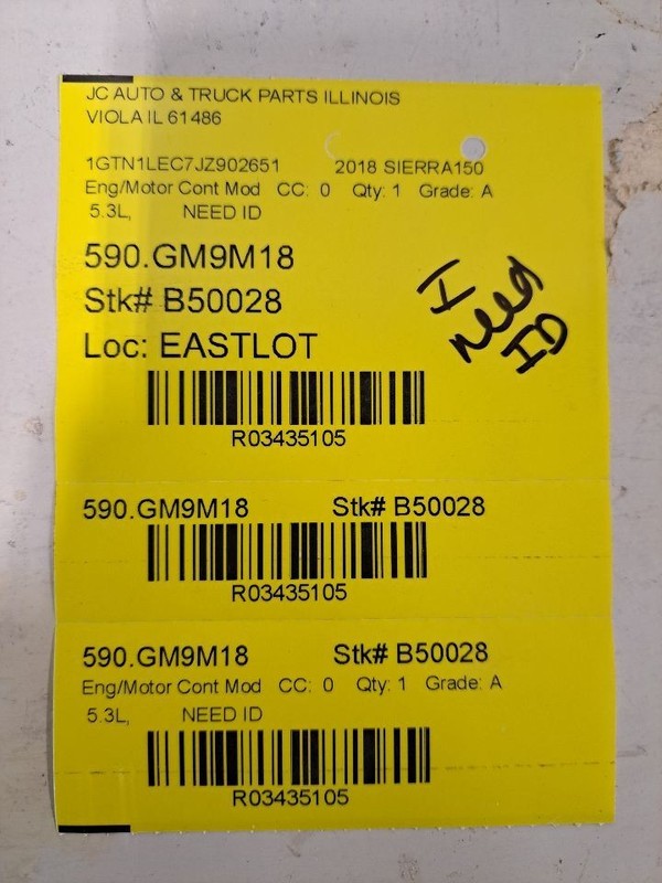 Engine ECM Electronic Control Module VIN 6 8th Digit Fits 18-19 CORVETTE 3435105