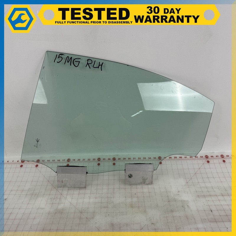 14-17 MASERATI GHIBLI REAR LEFT DRIVER SIDE DOOR WINDOW GLASS OEM