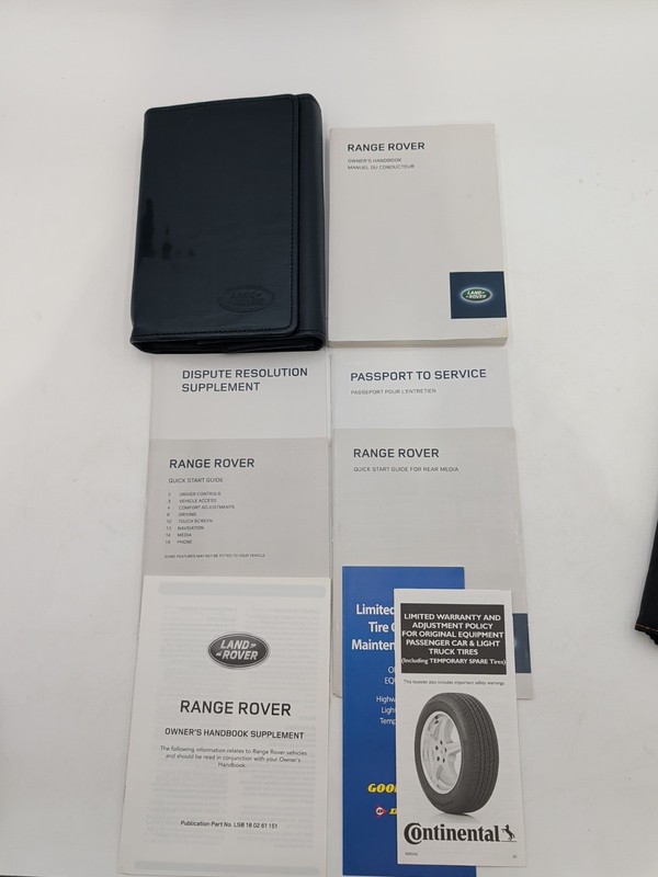 2014-2015Land Rover Range Rover Owners Manual Set With Case & Free Shipping