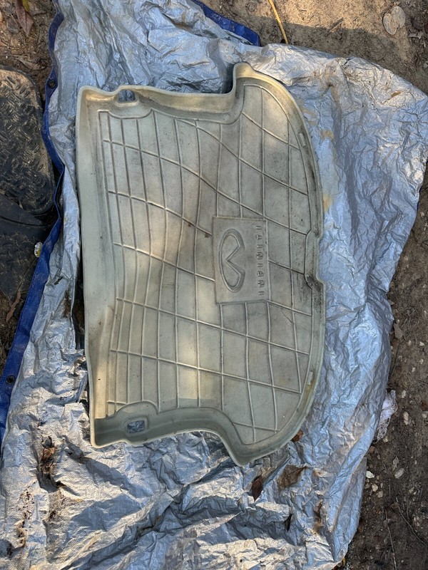 03-08 INFINITI FX35 FX45 TRUNK RUBBER BEIGE LINER ALL WEATHER OEM CARGO MAT