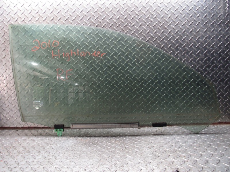 08-13 TOYOTA HIGHLANDER RIGHT FRONT PASSENGER DOOR GLASS