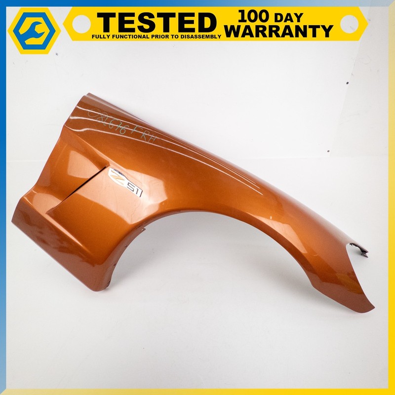 05-13 CHEVROLET CORVETTE C6 FRONT RIGHT PASSENGER SIDE FENDER ORANGE OEM