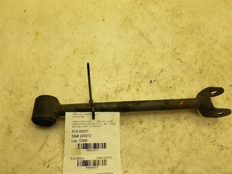 04-07 TOYOTA HIGHLANDER LIMITED 4WD AT DRIVER REAR LOWER CONTROL LOCATING ARM